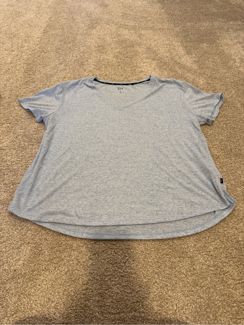 Gap V-Neck Short Sleeve High Low Hem T-Shirt size XL